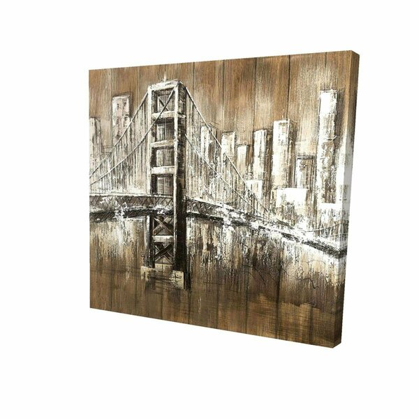Begin Home Decor 12 x 12 in. Aged Finish Golden Gate-Print on Canvas 2080-1212-CI189